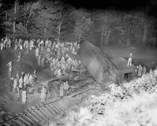 Long Island Railroad train acccident Excessive speed on part of su .. Old Photo picture
