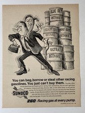 1970 Sunoco 260 Racing Gas Print Ad Beg Borrow Steal picture