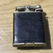 Clark Lift Arm Lighter Brown Leather Wrap 18K Gold Electro Plate - Untested picture