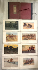 Antique 1909 Eight New Remington Paintings Print Portfolio P.F. Collier & Son picture