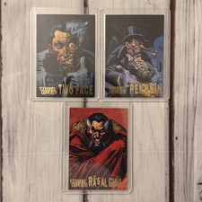 1995 Skybox DC Batman Series Master Villains Two Face Penguin Ra's al Ghul Lot picture