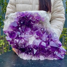 29LB Large Natural Amethyst geode quartz cluster crystal specimen energy healin picture