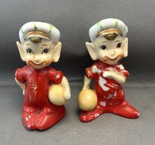 Vintage Pixie Elf Bowling Salt & Pepper Shakers: 1950s picture
