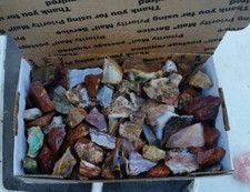 3+ POUNDS of TUMBLING ROUGH Includes: rocks for tumbling Mixed Agate's, Jasper's picture