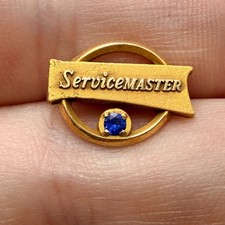 Rare 10k Gold ServiceMaster Employee Service Lapel Pin Corporate Award Vintage picture