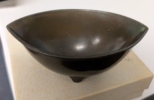 20's Just Andersen Denmark Art Deco Disko Metal  Salt Cellar 3-Footed Mint #1347 picture