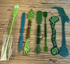 7 TIKI Bar Swizzle Stick Paradise Lost Misfits Ohana Hades' Kahala Lagoon B-Rex picture