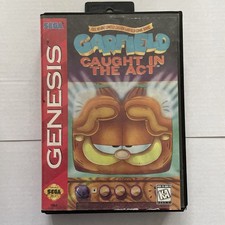 Garfield: Caught in the Act (Sega Genesis, 1995) Cartridge In Box- Tested picture