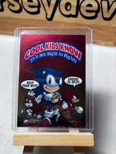 1997 Sega Sonic The Hedgehog Promo Card Cool Kids Know Anti-Violence Charity picture