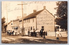 Bedford Pennsylvania Old Home Street View Horse Drawn Carriage Real Photo RPPC picture