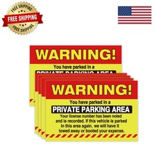 Durable 6x9 Reserved Parking Warning Stickers - Pack of 50 for Effective Control picture
