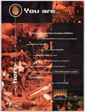 Doom - PS1 PlayStation - Vintage Original Print Ad - Video Game Promo Art 1995 picture