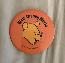 Vintage Walt Disney World Winnie The Pooh Button Pin Back  picture