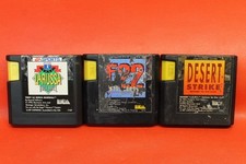Lot of 3 Sega Genesis Games (Desert Strike,Tony La Russa Baseball, F22) picture