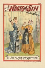 Wages of Sin 🎭 Theatre Poster - 1887 Classic - 16x24” Premium Matte Paper picture
