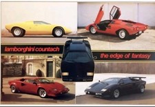 NOS Vintage Lamborghini Countach The Edge of Fantasy Poster 23.5