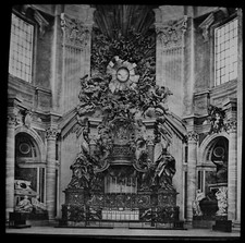 ANTIQUE Magic Lantern Slide THE TRIBUNE ST PETERS C1910 PHOTO .. ROME ITALY picture