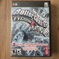 ATARI 2006 Roller Coaster Tycoon 3 Platinum PC CD-Rom Video Game Soaked Wild picture