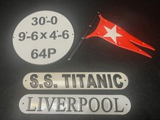 TITANIC White Star Line, Lifeboat Insignia Plaques, Complete Set, 25 G STEEL picture