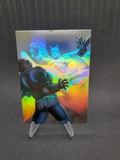 1996 Fleer DC Outburst #2 Batman Holoburst Hologram Card Swings Into Action RARE picture