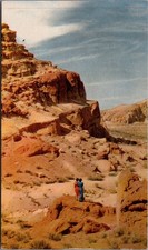 1939 Red Rock Canyon Mojave CA Postcard - Union Oil Co. Color Photo picture