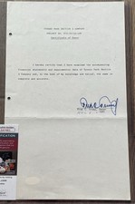 Fred C. Trump Signed Typed Letter Signed (TLS) Father of Donald Trump JSA COA picture
