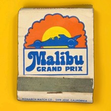 Vintage Malibu Grand Prix Matchbook Matches Anaheim CA California Rare  picture