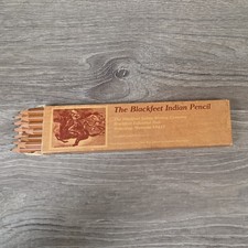 VTG Blackfeet Indian Writing Company 12 Pencils #2 Original Box Pre-Sharpened picture