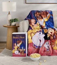 Disney Beauty and the Beast VHS Boxed Plush Throw Blanket 50X70 New Mrs. Potts picture