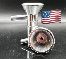 14mm Aluminum Metal SILVER bowl slide water pipe bong Unbreakable picture
