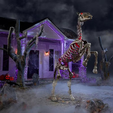 8.5 FT Grave & Bones Giant-Sized LED Undead Horse picture