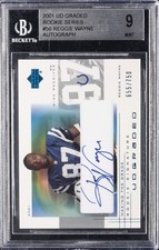 2001 UD GRADED RC SER #56 REGGIE WAYNE BGS 9 picture