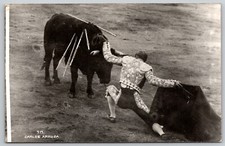 RPPC Carlos Arruza El Ciclón The Cyclone Bullfighter Mexico Photo c1940 Postcard picture