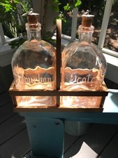 Vintage Gustaf VI Adolf Sveriges Konung U Nickle Plated Cork & Etched Bottle Bar picture