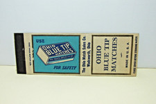 Ohio Blue Tip Matches Vintage Advertising Matchbook Cover Made In USA picture