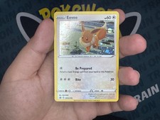 Eevee SWSH190 Ultra Rare Holo Black Star Promo  SWIRL HOLO Pokemon Card picture