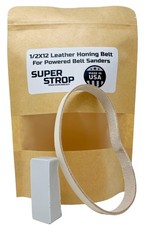 1/2 X 12 inch Leather Honing Super Strop Belt Fits Original Work Sharp White  picture