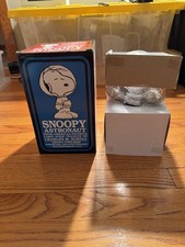 Snoopy Town Yokohama 3rd Anniversary Astronaut Faux Leather Plush Rare 2000s picture