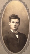 1900’s Antique CABINET PHOTO Handsome Young Man ASHLAND OHIO picture