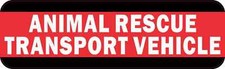 10 x 3 Animal Rescue Transport Vehicle Sticker Car Truck Vehicle Bumper Decal picture