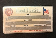 Vintage International Union of Operating Engineers (IUOE) Metal Engraveable ID picture