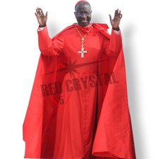 Red Silk Clergy Robe Unisex Church Cossack Attire With Fast Shipping picture