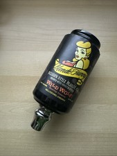 Wild Wolf Blonde Hunny Beer Can Tap Handle w/ Blonde Girl Figural Man Cave picture