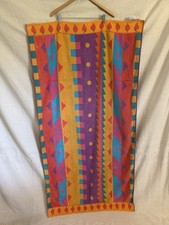 Vintage Royal Terry Towel Southwest Design 62”X32” Colorful picture