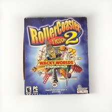 RollerCoaster Tycoon 2: Wacky Worlds, 2003, Big Box, New Sealed -Box Damage Read picture