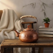 Handmade Copper Kettle Elegant Hammered Kettle Long-Lasting Cookware picture
