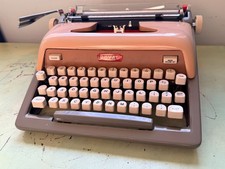 Vintage Royal Futura 800 Typewriter | Salmon Pink & Gray | Tested Portable picture