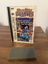 Three Dirty Dwarves (Sega Saturn, 1996) CIB (WATER DAMAGE MANUAL) picture