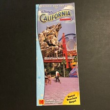DISNEY'S CALIFORNIA ADVENTURE Brochure Souvenir Map and Guide | Preview Days  picture