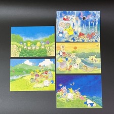 Keiko Fukuyama Pokemon Postcard 1999 Retro Art Set of 5 Japanese Pikachu Project picture